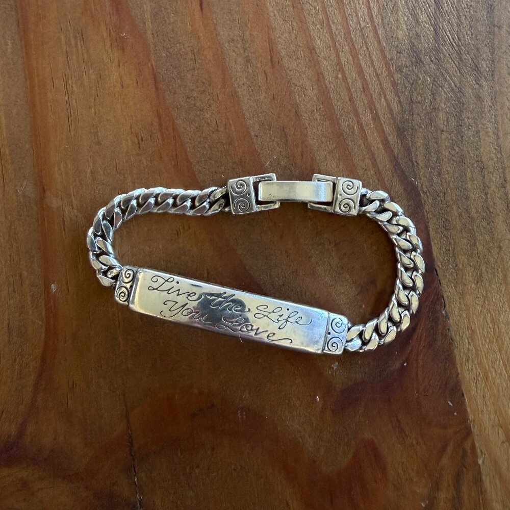 Brighton Live the Life You Love ID Chain Bracelet